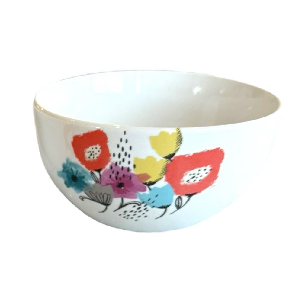 Orly Maison "Watercolor Floral" Cereal Bowl‎ New Without Tags Colorful Flowers